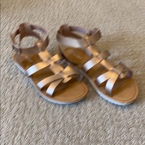 CAT & JACK rose gold sandals size 4